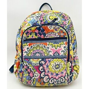 Vera Bradley Campus Backpack Large Quilted Backpack Retired Rio Pattern